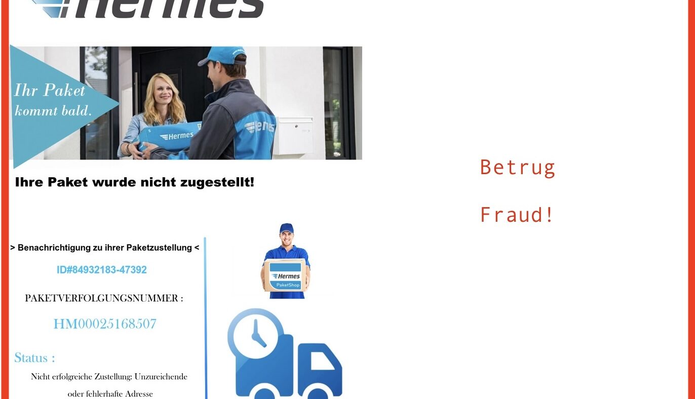 Achtung vor angeblich nicht zugestellten Paketen, die wieder zugestellt würden gegen eine kleine Gebühr. Das ist meist Betrug!