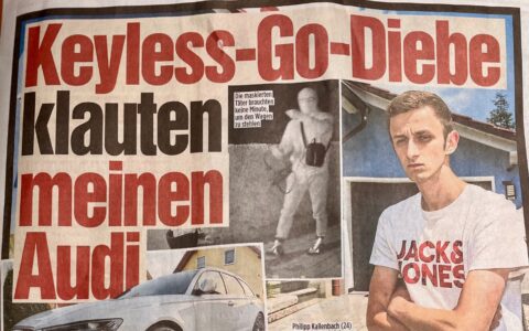 Die BILD-Zeitung berichtete am 11. Juni ausführlich über einen besonders dreisten Fall von Keyless Go-Schlüsselsystemen, die oft auch in Firmen verwendet werden mittels Transpondern.