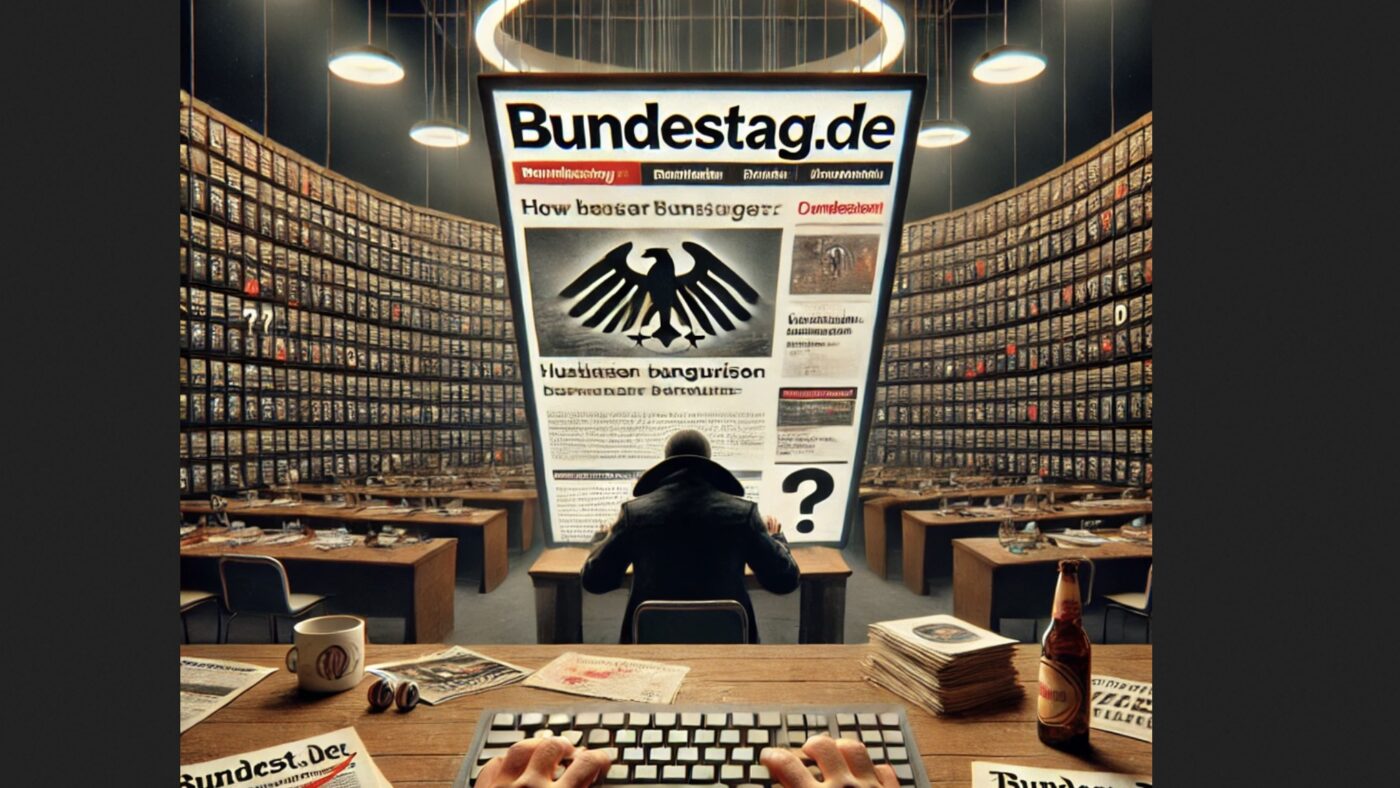 Manipuliert Bundestag.de die Öffentlichkeit und nutzt seine Reichweite um im Google Index anderen zu schaden? Bild: Chat GPT KI auf Anfrage von Netz-trends