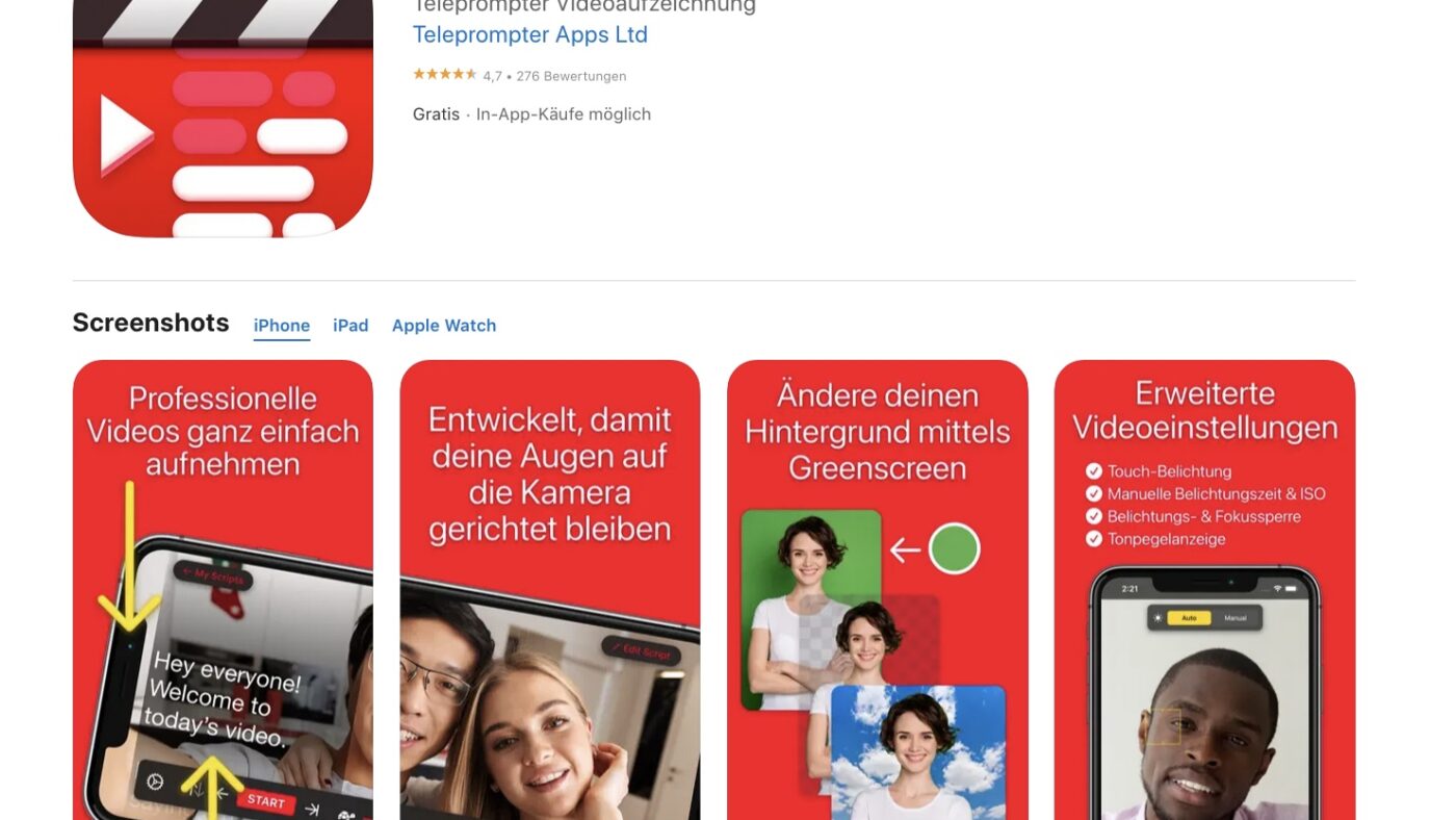Teleprompter-Apps im Test: Video Teleprompter 4+ überzeugt bei NETZ-TRENDS.de