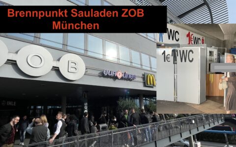 Betreibt den ZOB München und wirkt überfordert: Der BRK-Kreisverband München (Bayerisches Rotes Kreuz). Besitzer der Immobilie ist jedoch die milliardenschwere Wealthcap Kapitalverwaltungsgesellschaft mbH, eine Tochter der HypoVereinsbank. (Bild: NETZ-TRENDS)