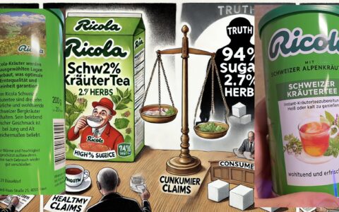 Übel und nicht mehr lustig: Wie uns die Schweizer Ricola AG für dumm verkauft und im Marketing nicht mehr lustig, sondern ernst gesundheitsgefährdend ist. Gerichte sollten dringend einschreiten. Netz-trends.de baute diese Bilder-Collage mit Hilfe von echten Fotos und (Hintergrund) Chat GPT KI.