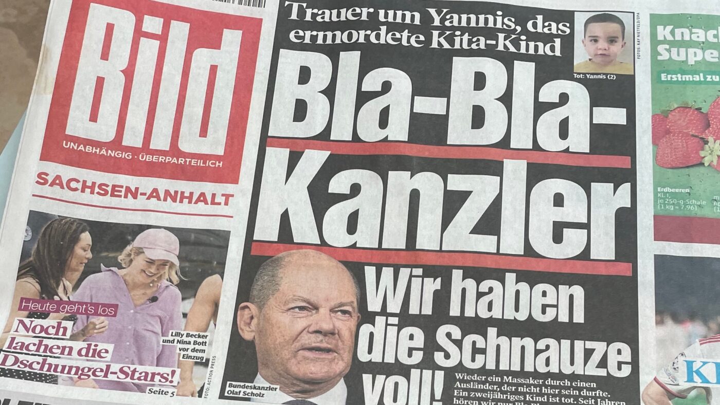 Auch die BILD-Zeitung hat die Schnauze voll: Die 3,2 Millionen Flüchtlinge, ein Großteil davon keine Asylanten, kosten Deutschland in 10 Jahren gut 500 Milliarden Euro. SPD und GRÜNE wollen einen Großteil davon einbürgern.