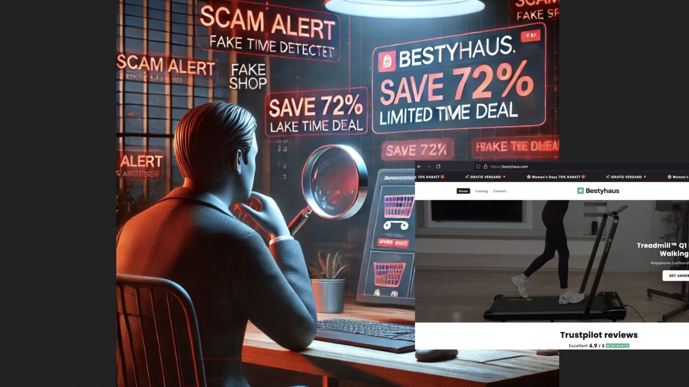 KI kommt auf Anfrage von NETZ-TRENDS.de zum Urteil: Fake Shop Alarm. Bild: Chat GPT auf Anfrage von NT.
