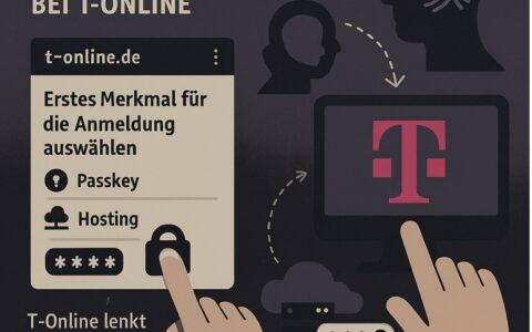 So visualisiert die Pro-Version von ChatGPT das Problem: Die Darstellung entspricht nicht exakt dem realen Anmeldeprozess zum persönlichen E-Mail-Fach bei T-Online, trifft jedoch die Richtung. Aus Sicht von NETZ-TRENDS.de ist diese Art der Nutzerführung deutlich zu manipulativ – sie drängt in eine technische Struktur, der viele gar nicht aktiv zustimmen wollten.