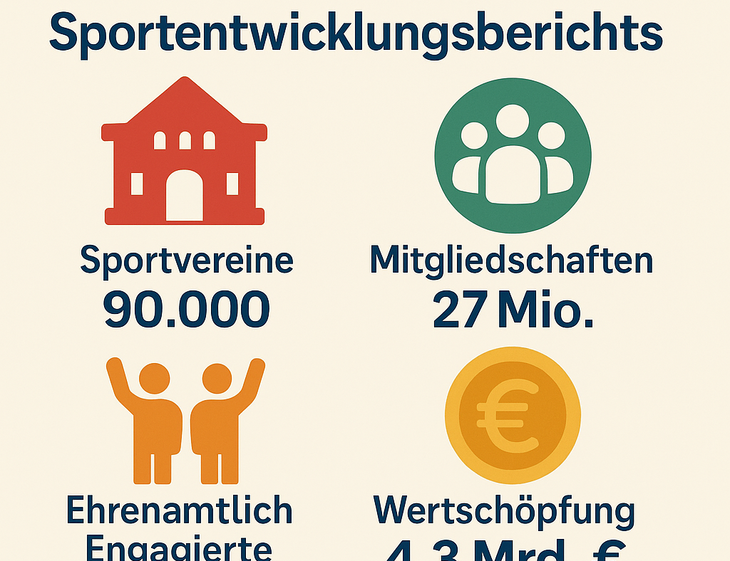 Die Deutschen lieben Sportvereine. Grafik: Chat GPT ProVersion.
