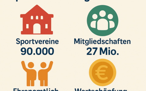 Die Deutschen lieben Sportvereine. Grafik: Chat GPT ProVersion.