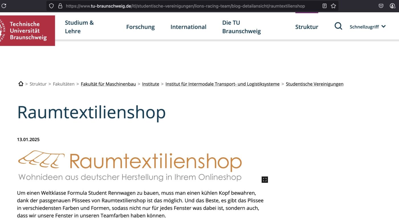 Man ist schon sehr verwundert, dass so etwas auf einer staatlichen Universitätswebseite erscheinen darf.