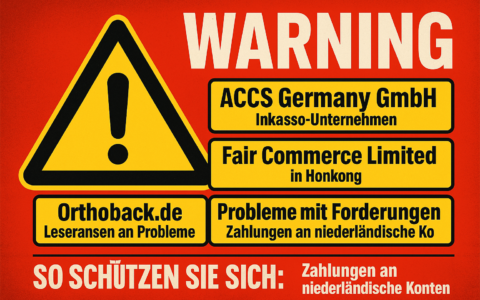 Die dubiose Spur von Orthoback zu ACCS Inkasso und einem niederländischen Konto