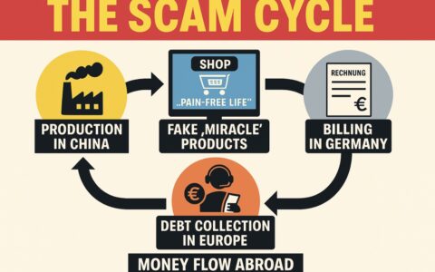 Illegal advertising claims Orthoback Vibrastone, Claria hearing aid & ReNerv3D: How the Chinese rip-off mafia is fleecing German consumers out of millions of euros in online business – 3,650 complaints about health products