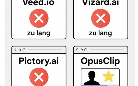 Mit KI Tools Social Media Videos bearbeiten, kürzen, untertiteln - Veed.io, Vizard.ai, Pictory.ai und OpusClip – warum KI-Tools bei längeren deutschsprachigen Videos scheitern