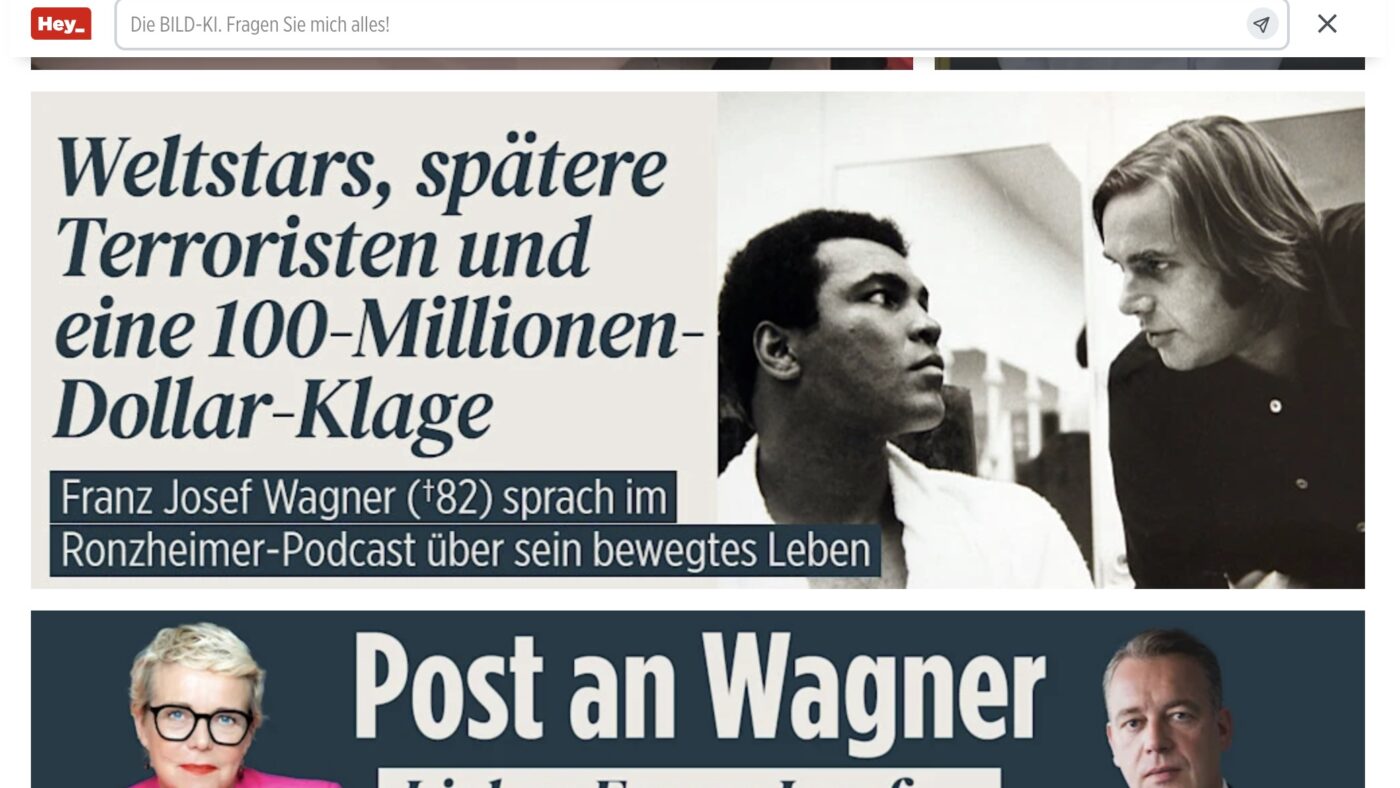 Große Trauer nicht nur bei BILD. Auch uns fehlt er.