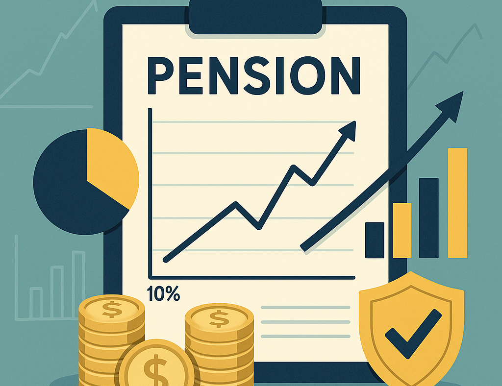 In Deutschland sins Pensionsfonds weniger bekannt, in der Schweiz schon und zwar in der Regel im Rahmen der 2. Säule der Altersvorsorge. Grafik: AI