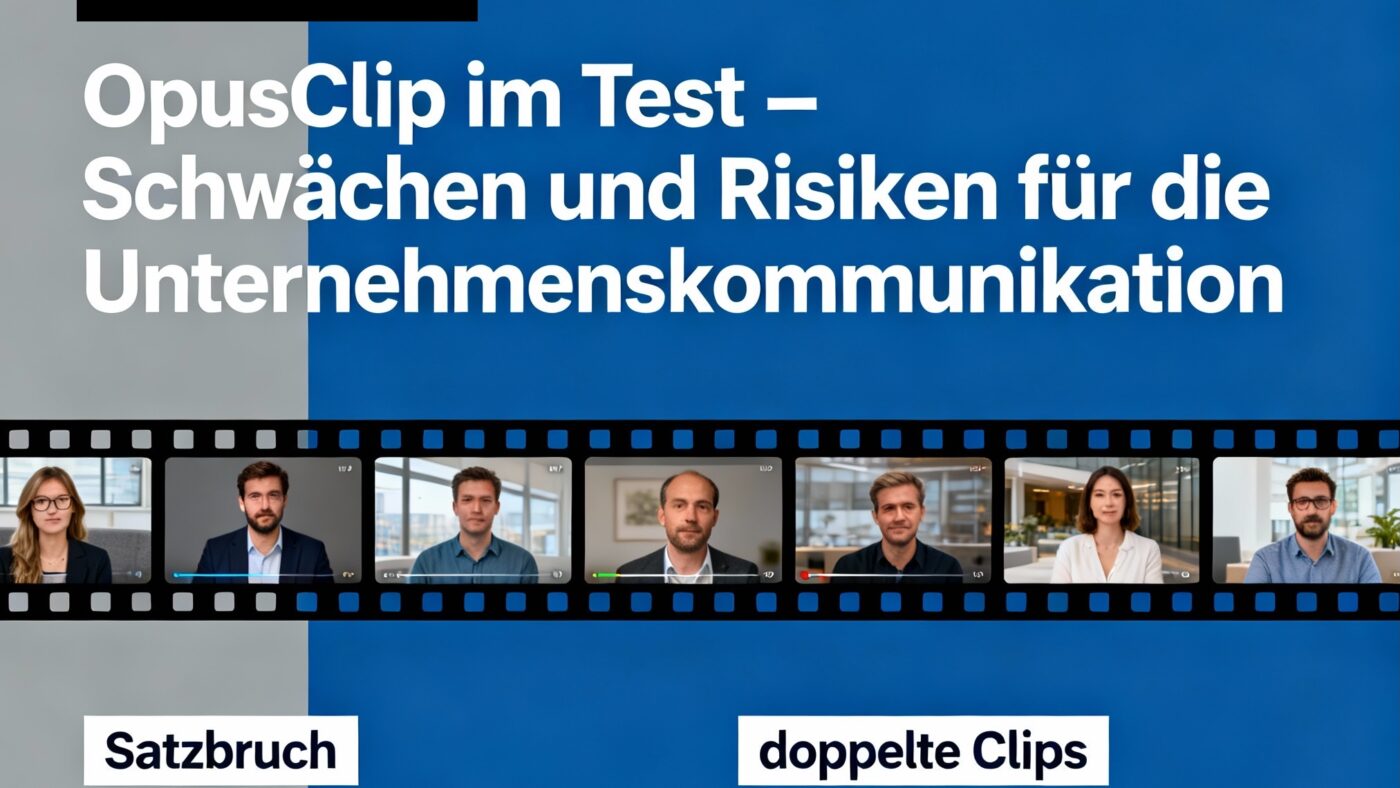 NETZ-TRENDS.de testet KI-Videotools – Teil 1: OpusClip im Test – aus einem 4-Minuten-Handy-Interview werden sieben Schnipsel Chaos (174 € im ersten Jahr, regulär 348 €)