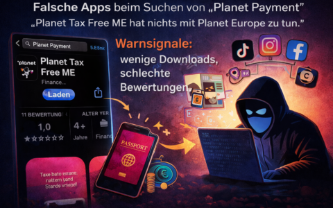 Achtung vor falschen Apps in den App Stores, die Daten klauen könnten. Das betrifft auch Apples App Store. Bild: perplexity.ai