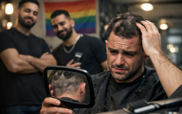 This AI image was created by ChatGPT to highlight what occasionally happens at barbershops when the customer is disliked.