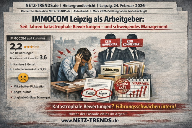 So stellt sich eine KI das Personalchaos bei Immocom und seiner Führung vor. NETZ-TRENDS.de hat lediglich gebeten zum Text ein Bild zu machen.