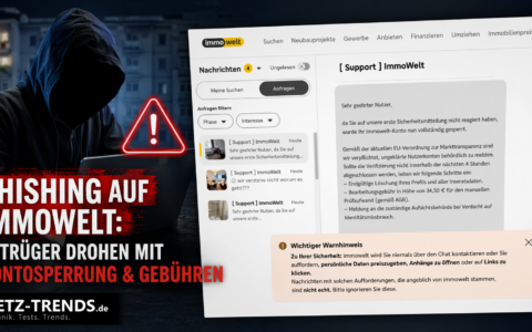 ⚠️ Phishing auf Immowelt: Betrüger missbrauchen „Support“-Chats für Kontosperrungs-Drohungen