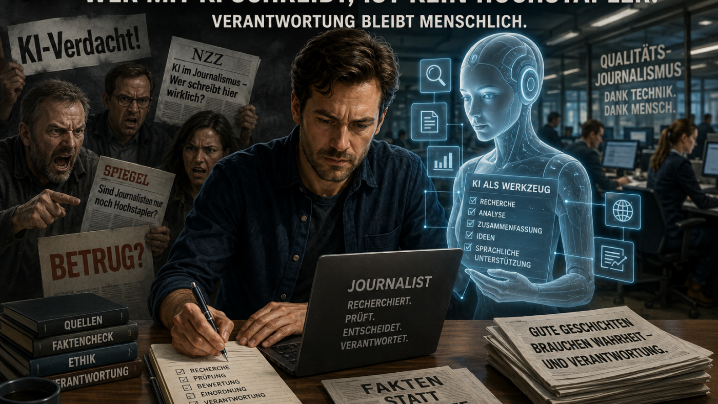 Wer mit KI schreibt, ist kein Hochstapler - groteske Vorwürfe gegen Journalisten
