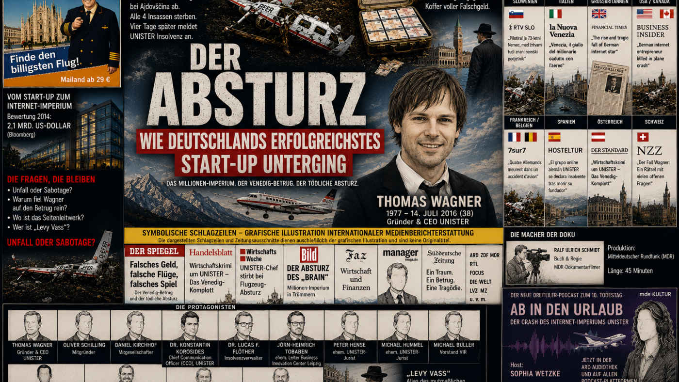 MDR TV: "Der Absturz" — wie UNISTER zum Weltnachrichten-Krimi auf drei Kontinenten und in sechs Sprachen wurde