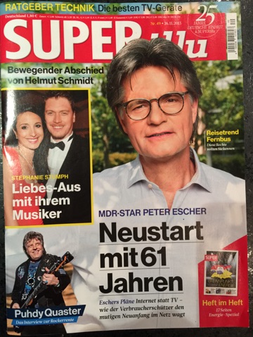 Die größte ostdeutsche Zeitschrift, SuperIllu aus der Mediengruppe Hubert Burda, war der Wechsel von Peter Escher ins Internet eine Titelgeschichte wert.