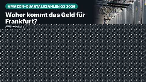 Aufmacherbild: Amazon-Quartalszahlen Q3 2026 – AWS-Umsatz +39 Prozent, Frankfurt-Ausbau 4,8 Milliarden Euro